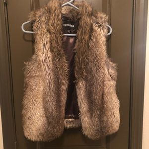 Express Faux Fur vest.
